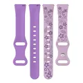 Bracelet silicone gravé 18 à 22 mm pour Huawei Samsung – Couleur du bracelet purple