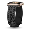 Bracelet silicone gravé 38 à 49 mm pour Apple Watch – Couleur du bracelet Anthracite black