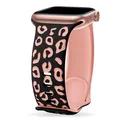 Bracelet silicone gravé 38 à 49 mm pour Apple Watch – Couleur du bracelet Black pink