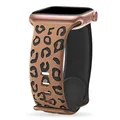 Bracelet silicone gravé 38 à 49 mm pour Apple Watch – Couleur du bracelet Brown black