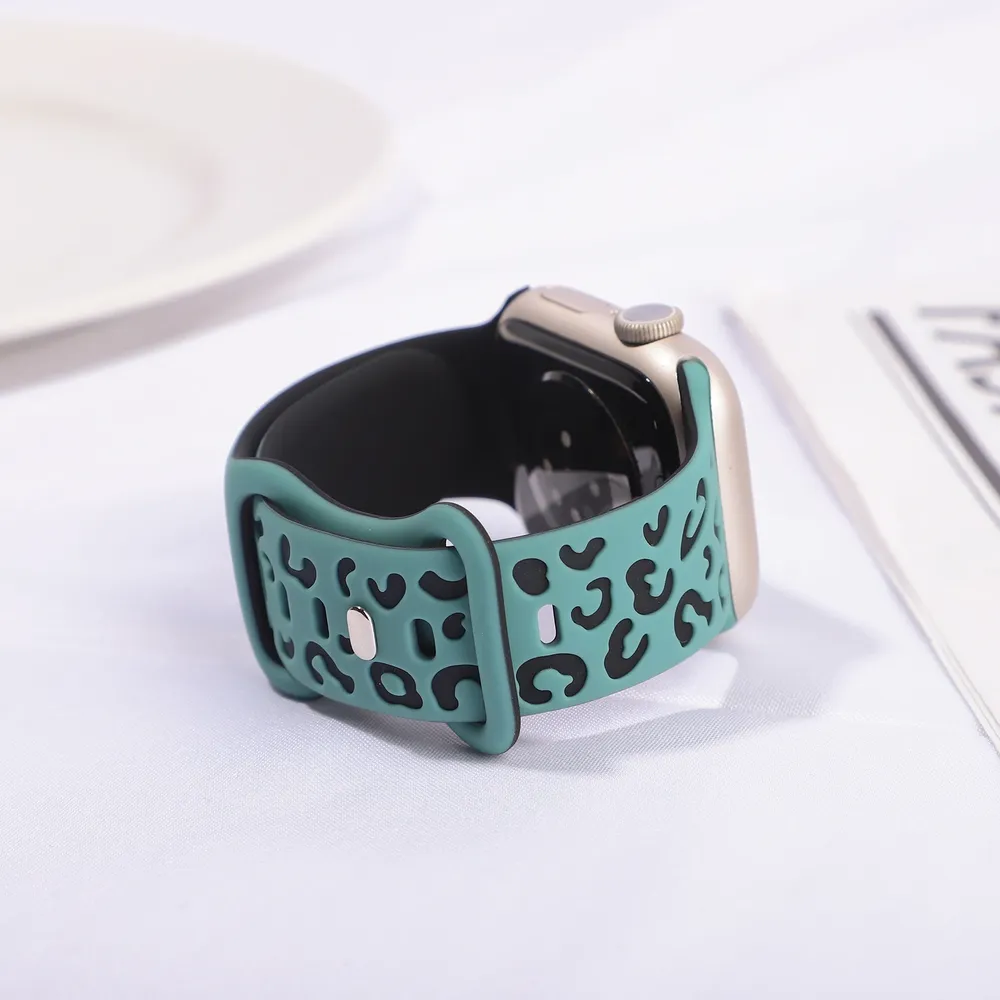 Bracelet silicone gravé 38 à 49 mm pour Apple Watch
