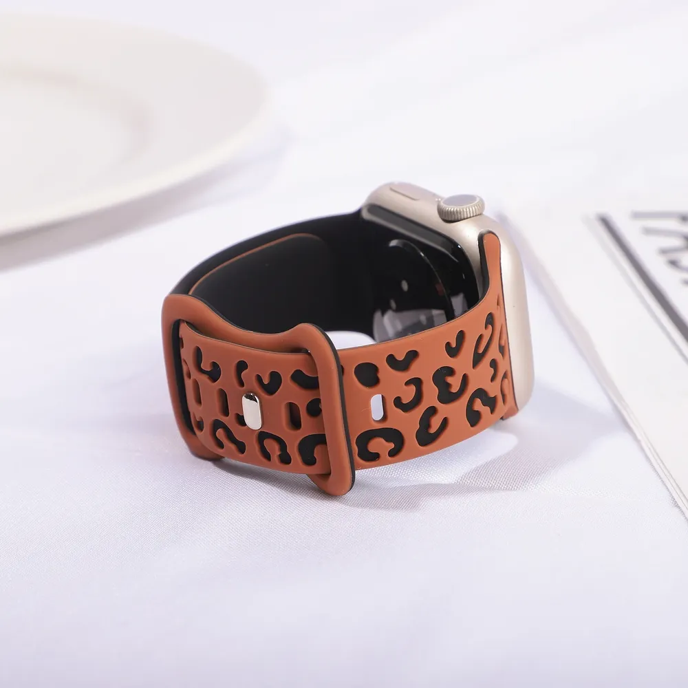 Bracelet silicone gravé 38 à 49 mm pour Apple Watch