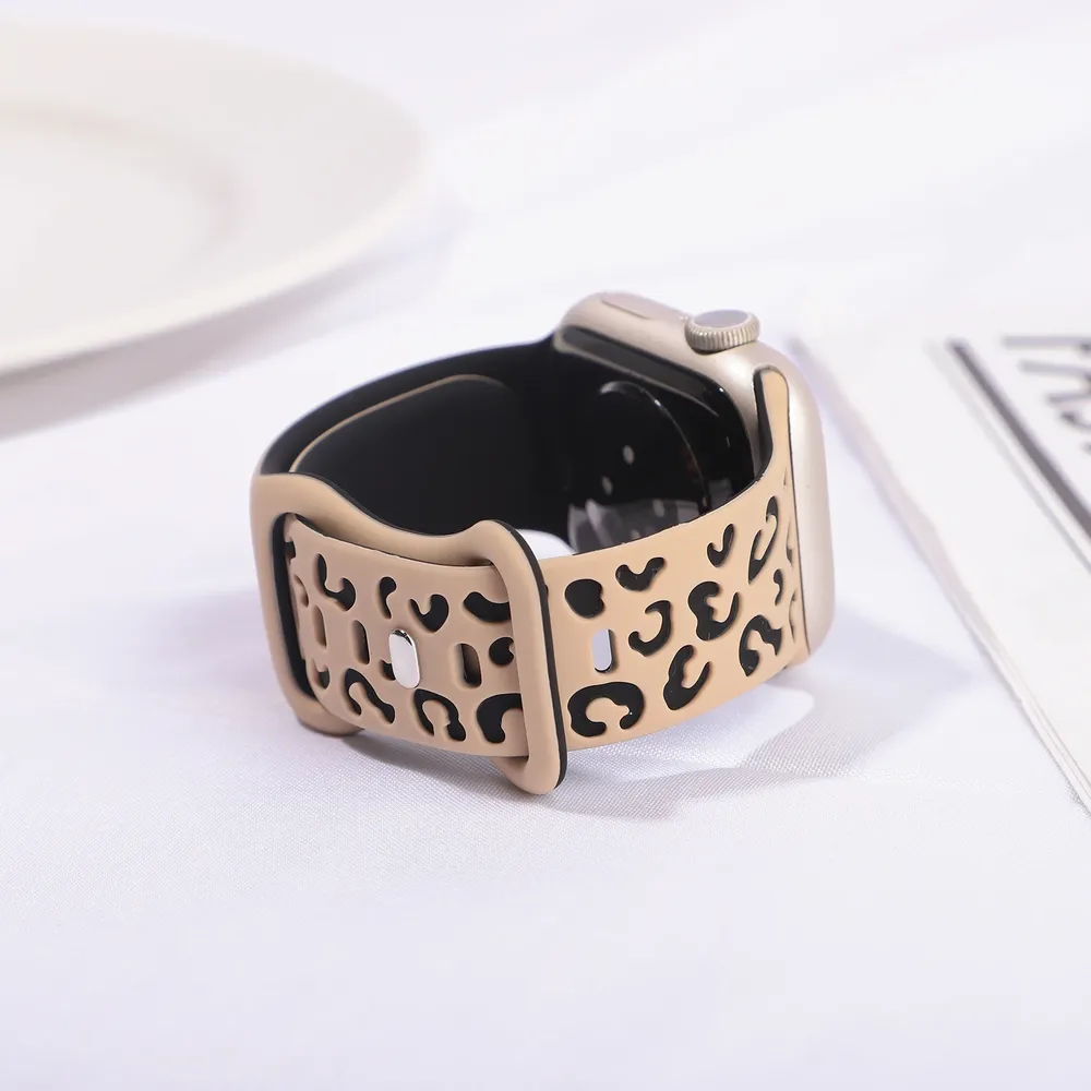 Bracelet silicone gravé 38 à 49 mm pour Apple Watch