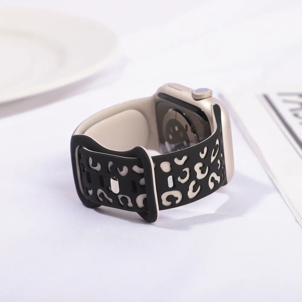 Bracelet silicone gravé 38 à 49 mm pour Apple Watch