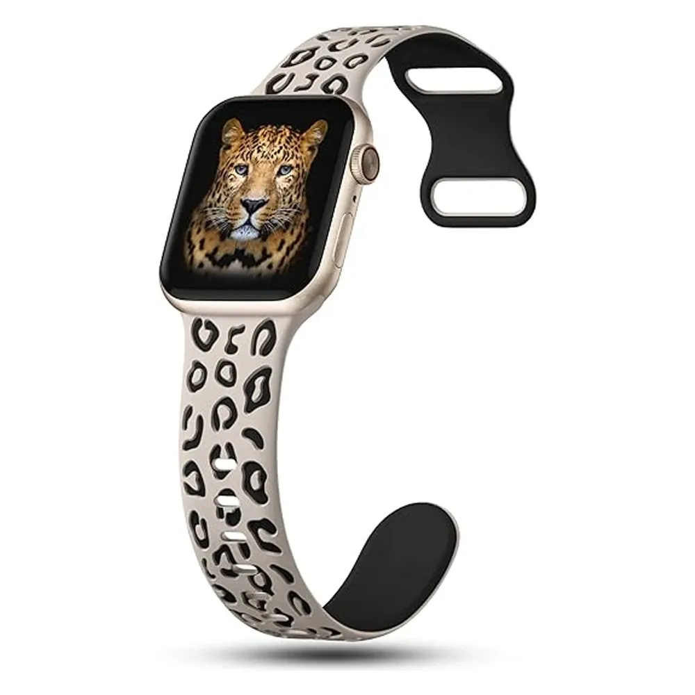 Bracelet silicone gravé 38 à 49 mm pour Apple Watch