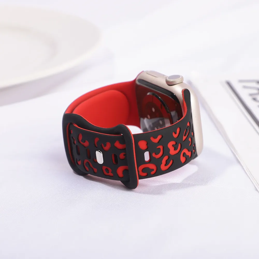 Bracelet silicone gravé 38 à 49 mm pour Apple Watch