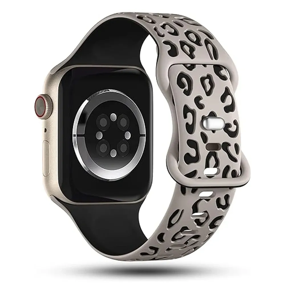 Bracelet silicone gravé 38 à 49 mm pour Apple Watch