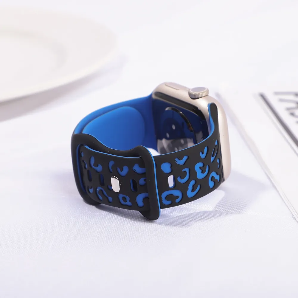 Bracelet silicone gravé 38 à 49 mm pour Apple Watch