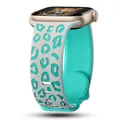 Bracelet silicone gravé 38 à 49 mm pour Apple Watch – Couleur du bracelet Grey teal