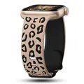 Bracelet silicone gravé 38 à 49 mm pour Apple Watch – Couleur du bracelet Milk tea black