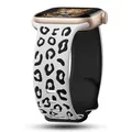 Bracelet silicone gravé 38 à 49 mm pour Apple Watch – Couleur du bracelet White black