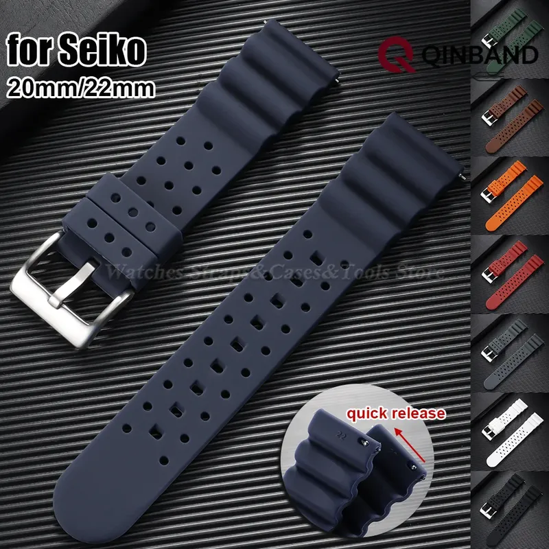 Bracelet silicone haute résistance 20 et 22 mm sport