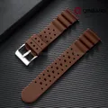 Bracelet silicone haute résistance 20 et 22 mm sport – Couleur du bracelet Brown