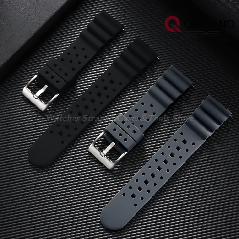 Bracelet silicone haute résistance 20 et 22 mm sport
