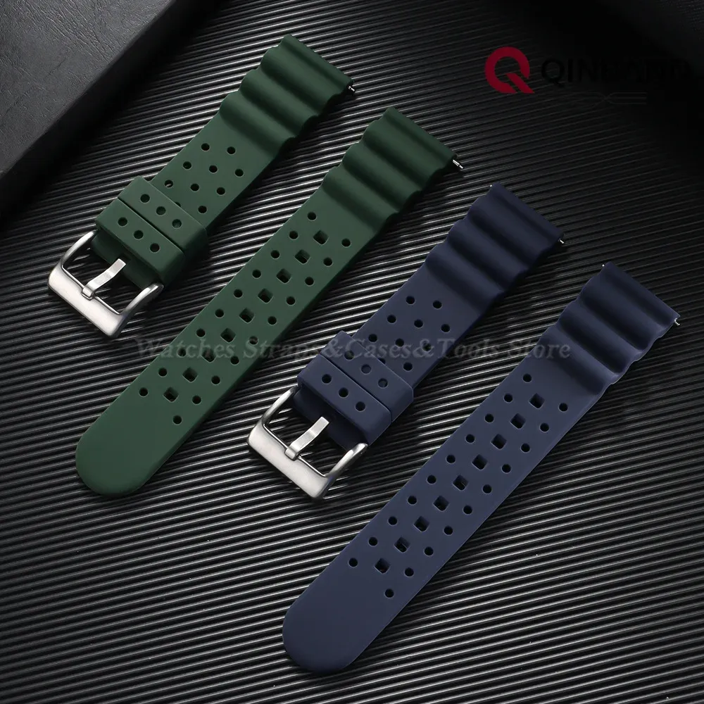 Bracelet silicone haute résistance 20 et 22 mm sport