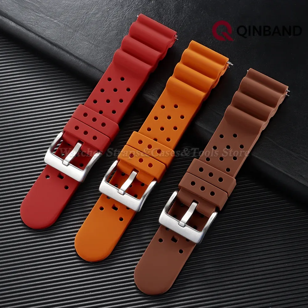 Bracelet silicone haute résistance 20 et 22 mm sport