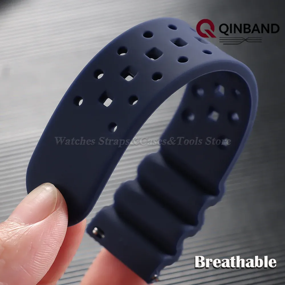 Bracelet silicone haute résistance 20 et 22 mm sport