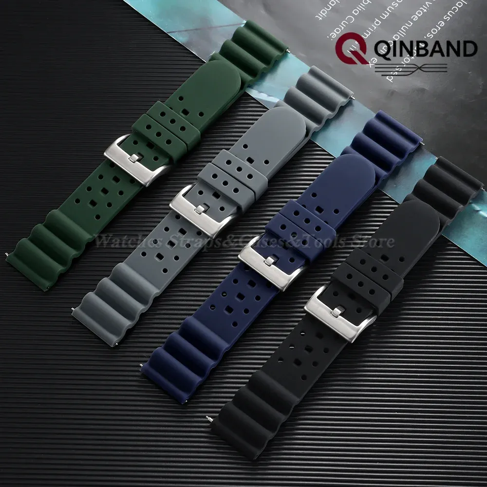Bracelet silicone haute résistance 20 et 22 mm sport