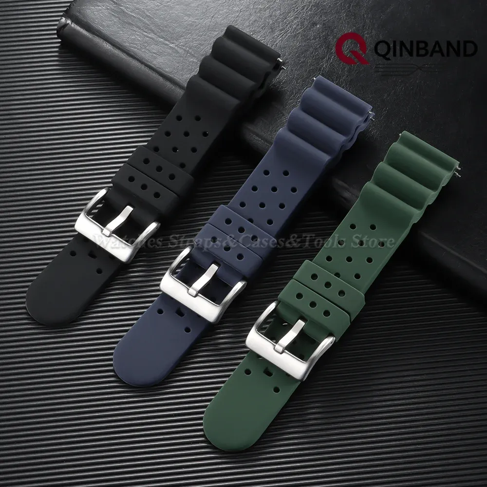 Bracelet silicone haute résistance 20 et 22 mm sport
