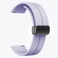 Bracelet silicone magnétique 20 à 22 mm pour montre connectée – Couleur du bracelet Lavande violette
