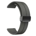 Bracelet silicone magnétique 20 à 22 mm pour montre connectée – Couleur du bracelet Cendres spatiales