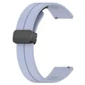 Bracelet silicone magnétique 20 à 22 mm pour montre connectée – Couleur du bracelet Azzurro