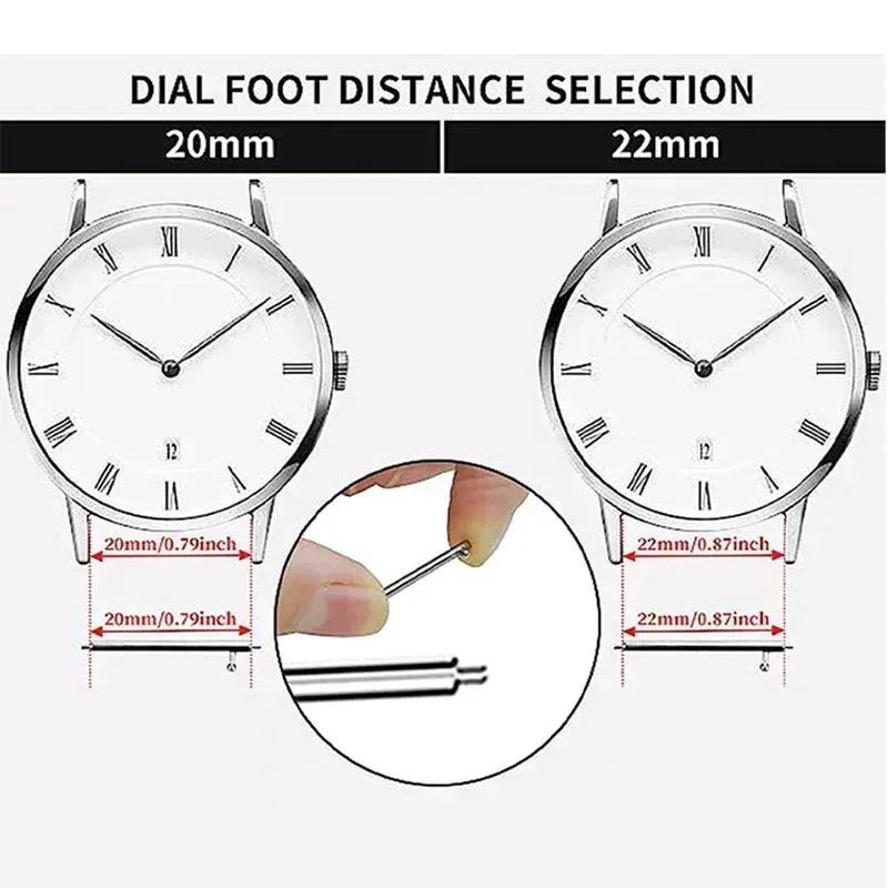 Bracelet silicone magnétique 20 à 22 mm pour montre connectée