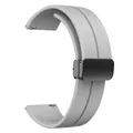 Bracelet silicone magnétique 20 à 22 mm pour montre connectée – Couleur du bracelet Gris clair