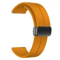 Bracelet silicone magnétique 20 à 22 mm pour montre connectée – Couleur du bracelet Jaune