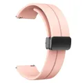 Bracelet silicone magnétique 20 à 22 mm pour montre connectée – Couleur du bracelet Rose