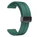 Bracelet silicone magnétique 20 à 22 mm pour montre connectée – Couleur du bracelet Vert armée