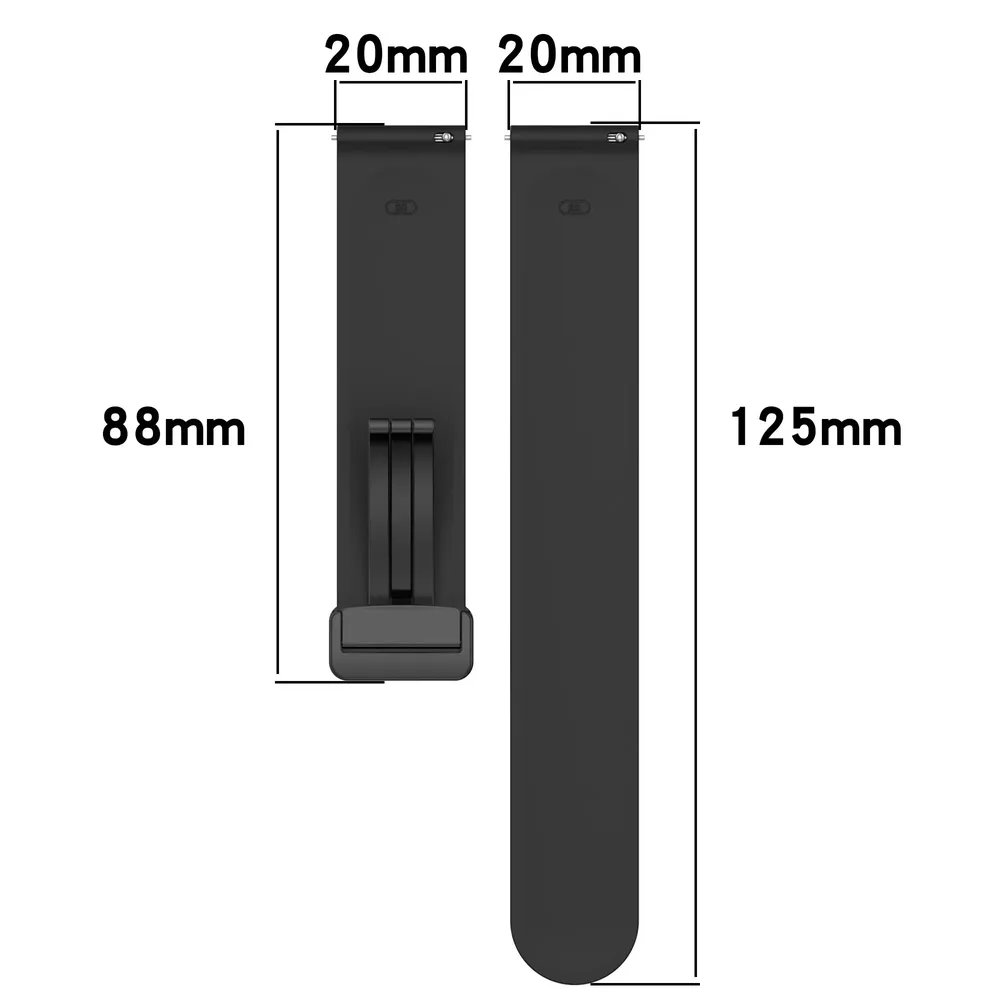Bracelet silicone magnétique 20 et 22 mm Samsung et Huawei