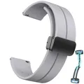 Bracelet silicone magnétique 20 et 22 mm Samsung et Huawei – Couleur du bracelet Gray