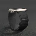 Bracelet silicone magnétique pour Apple Watch 38 à 49 mm – Couleur du bracelet black-gray