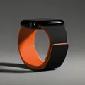Bracelet silicone magnétique pour Apple Watch 38 à 49 mm – Couleur du bracelet black orange
