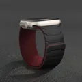 Bracelet silicone magnétique pour Apple Watch 38 à 49 mm – Couleur du bracelet black-wine red