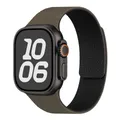 Bracelet silicone magnétique pour Apple Watch 38 à 49 mm – Couleur du bracelet brown black