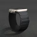 Bracelet silicone magnétique pour Apple Watch 38 à 49 mm – Couleur du bracelet Coal black-back