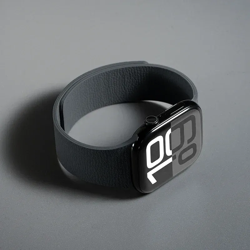 Bracelet silicone magnétique pour Apple Watch 38 à 49 mm
