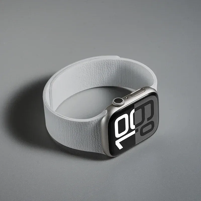 Bracelet silicone magnétique pour Apple Watch 38 à 49 mm