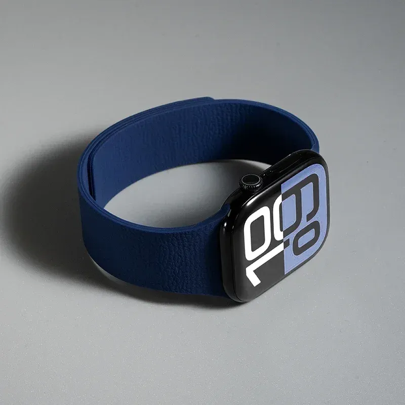 Bracelet silicone magnétique pour Apple Watch 38 à 49 mm