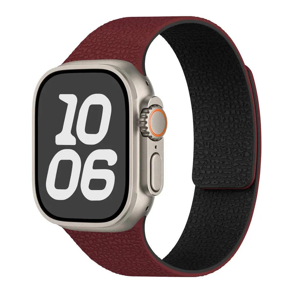 Bracelet silicone magnétique pour Apple Watch 38 à 49 mm