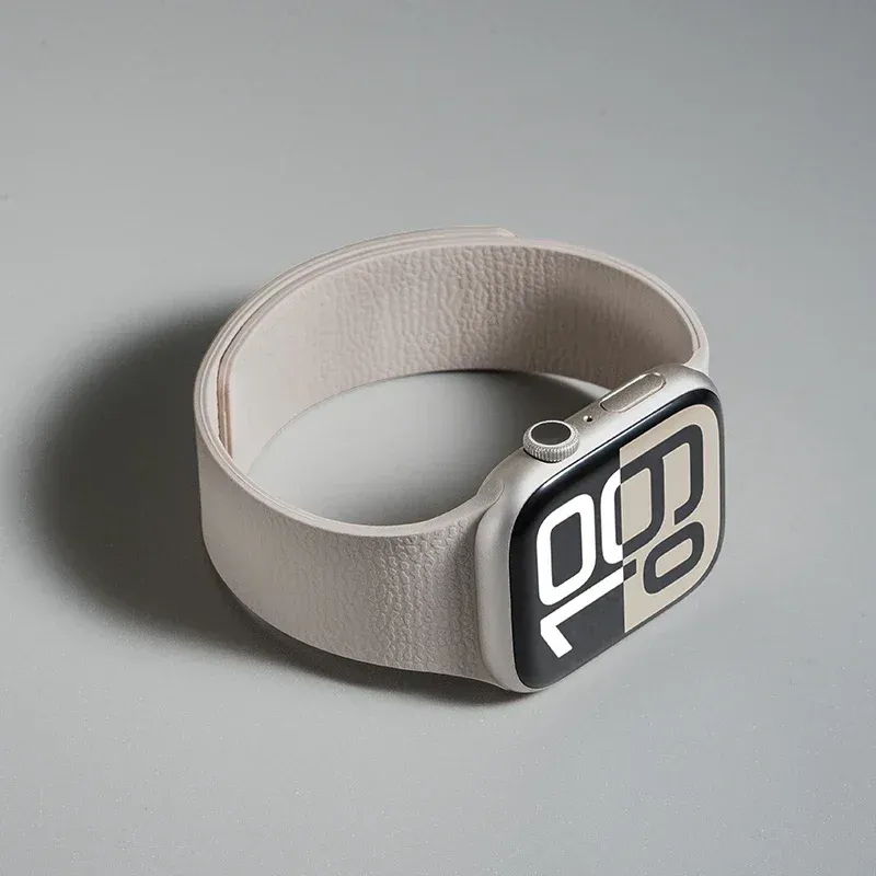 Bracelet silicone magnétique pour Apple Watch 38 à 49 mm