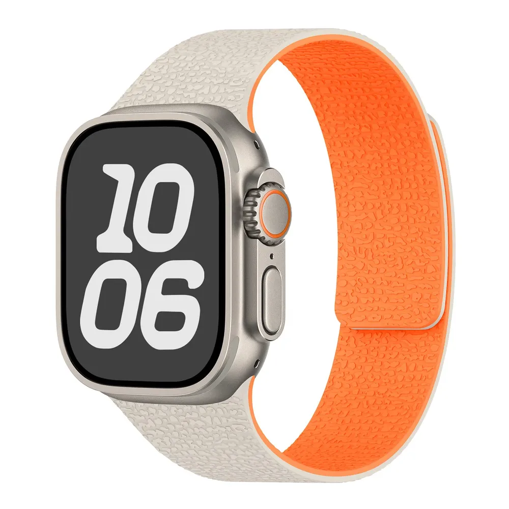 Bracelet silicone magnétique pour Apple Watch 38 à 49 mm