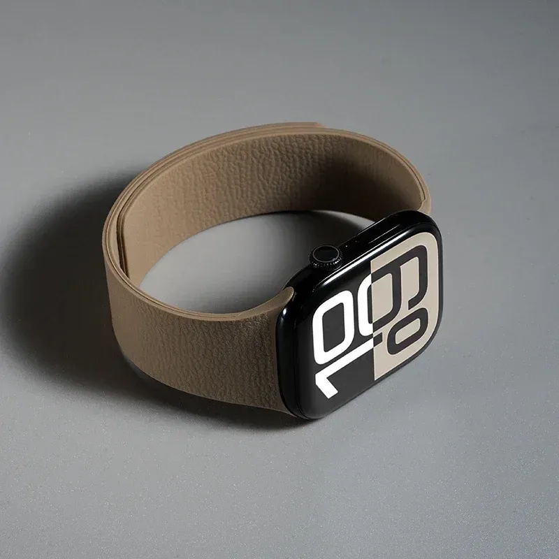 Bracelet silicone magnétique pour Apple Watch 38 à 49 mm