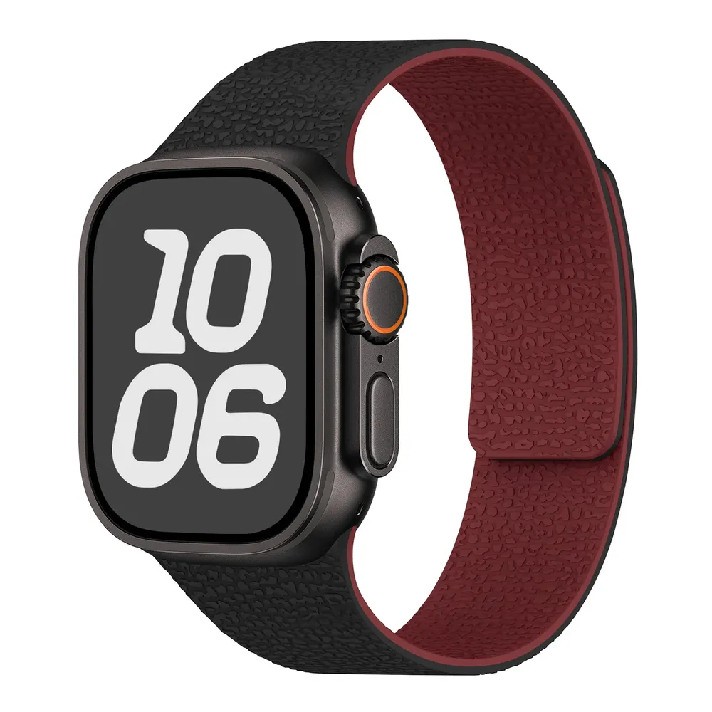 Bracelet silicone magnétique pour Apple Watch 38 à 49 mm