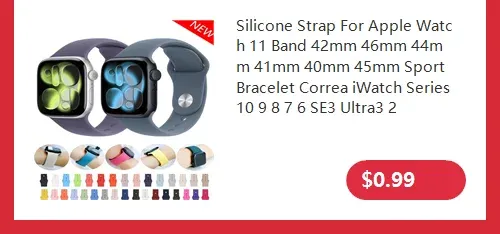 Bracelet silicone magnétique pour Apple Watch 38 à 49 mm