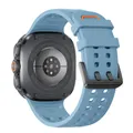 Bracelet silicone marin pour Samsung Galaxy Watch Ultra – Couleur du bracelet Blue-Ultra Logo