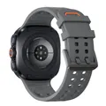 Bracelet silicone marin pour Samsung Galaxy Watch Ultra – Couleur du bracelet Deep Gray-Ultra Logo