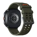 Bracelet silicone marin pour Samsung Galaxy Watch Ultra – Couleur du bracelet Olive-Ultra Logo